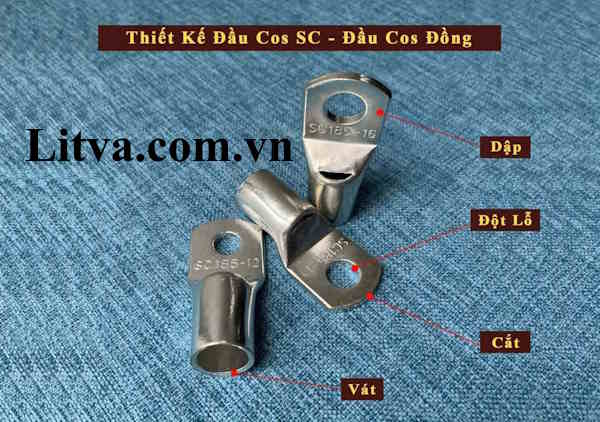 Đầu cos SC16 dành cho tiết diện cáp tiết diện 16mm2
