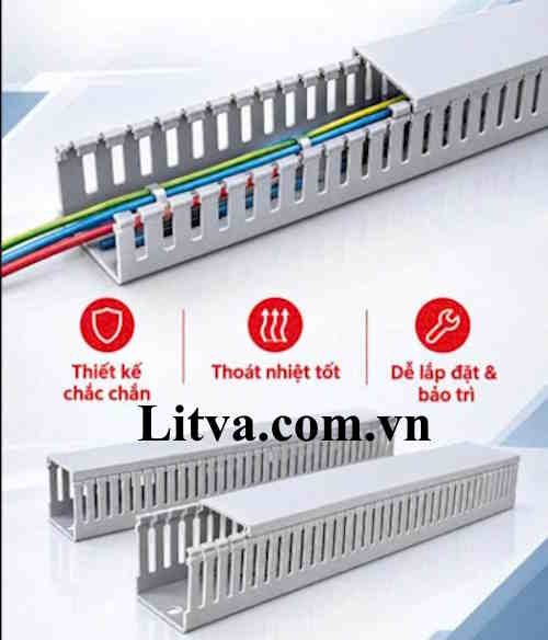 Máng điện nhựa đi dây diện 25x25mm, 25x40mm, 25x45mm, 25x60mm