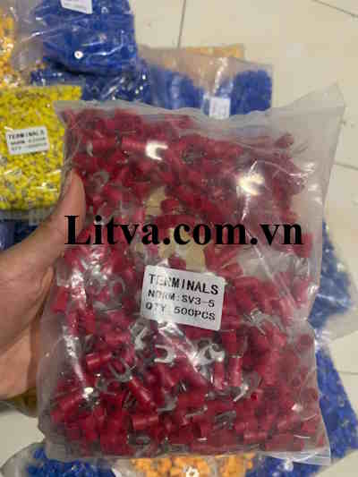 Đầu cos chẻ bọc nhựa SV3-5